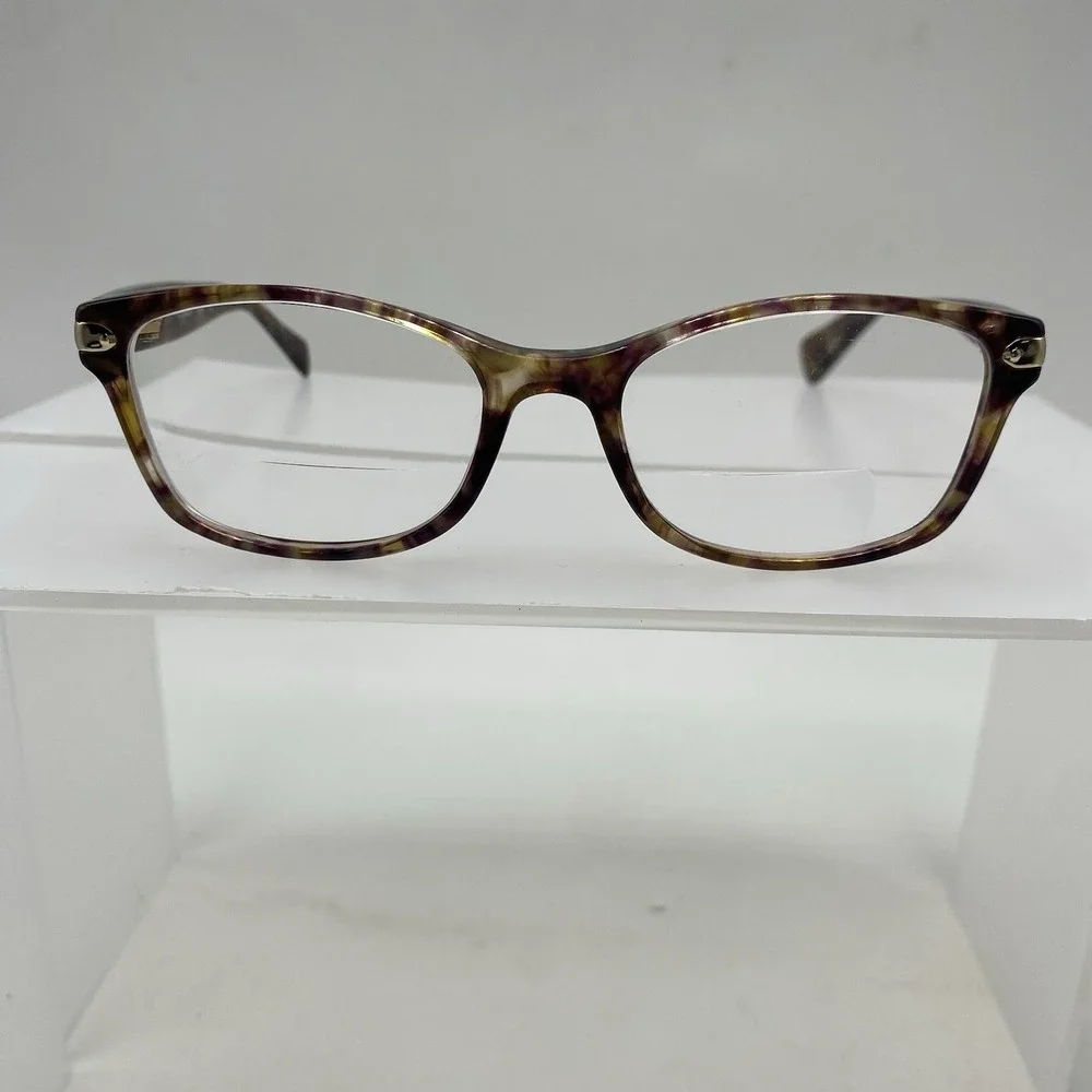 Coach Eyeglasses FRAMES ONLY HC6065 Cat Eye 49-17-135 Confetti Light Brown 248